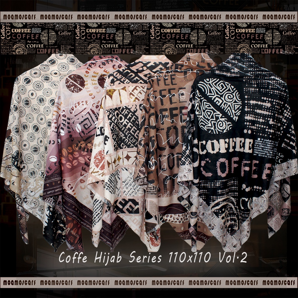 Kerudung Segi Empat 110x110 | Hijab Voal Premium | Jilbab Coffee Series