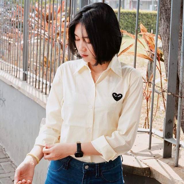 KEMEJA CDG PLAY KUNING