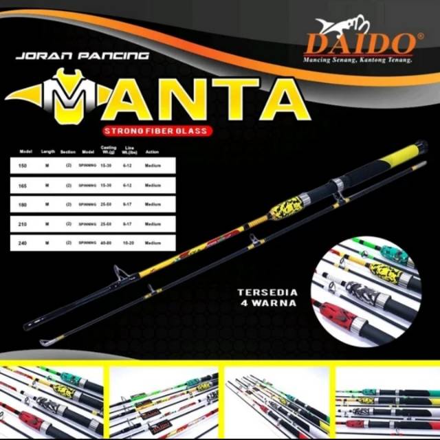 joran daido solid manta spin 150 joran solid fiber 16kg