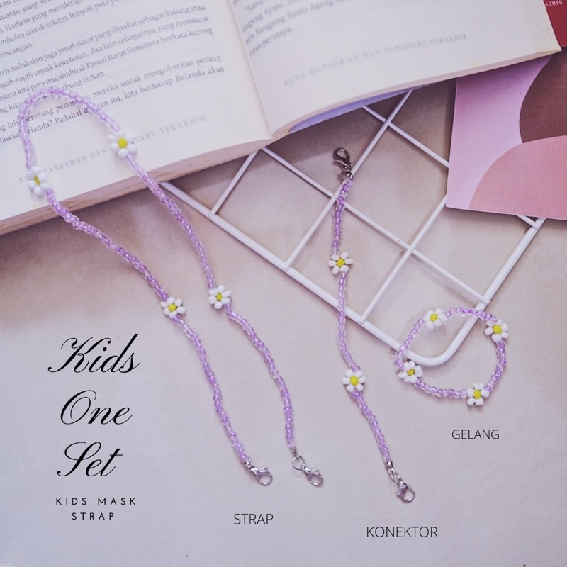 Kalung Masker Anak Satu Set Gelang dan atau Konektor