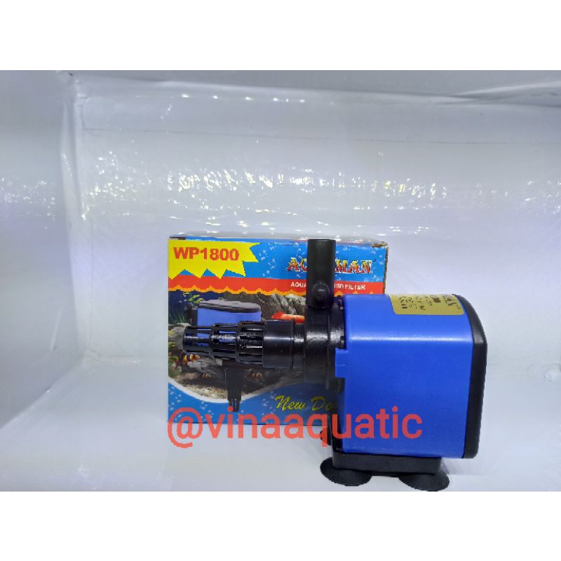 Pompa Air Celup Power Head Aquarium Aquascape Akuarium Hidroponik AQUAMAN WP 1800 18 Watt 1900 Liter