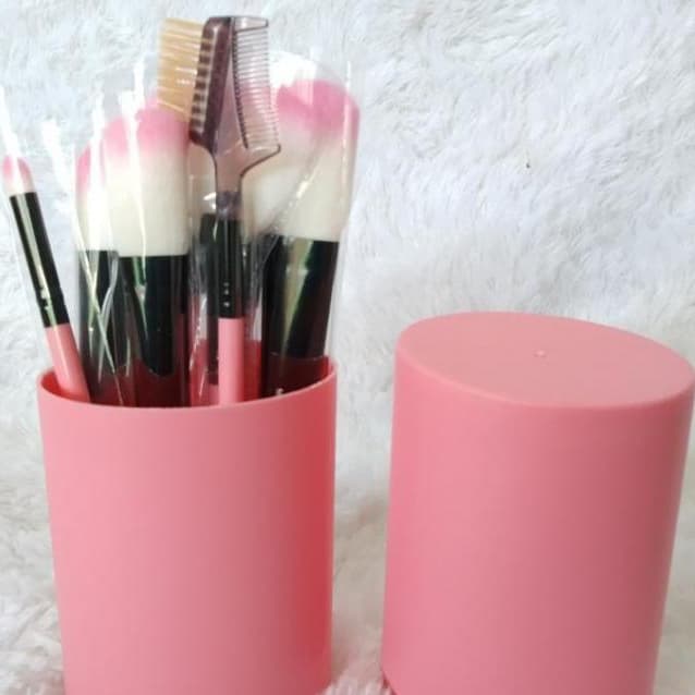 make up brush 12 set in tube/ kuas rias make up 12 set