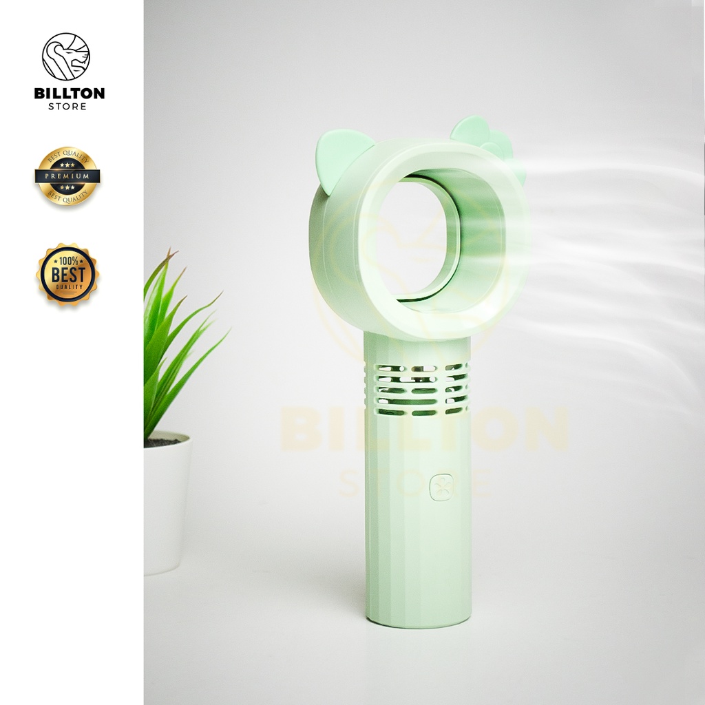 Kipas Angin Mini Portable Bladeless / Cute Mini Fan USB Rechargeable