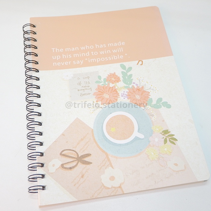 

Notebook spiral B5 motif flower 3010