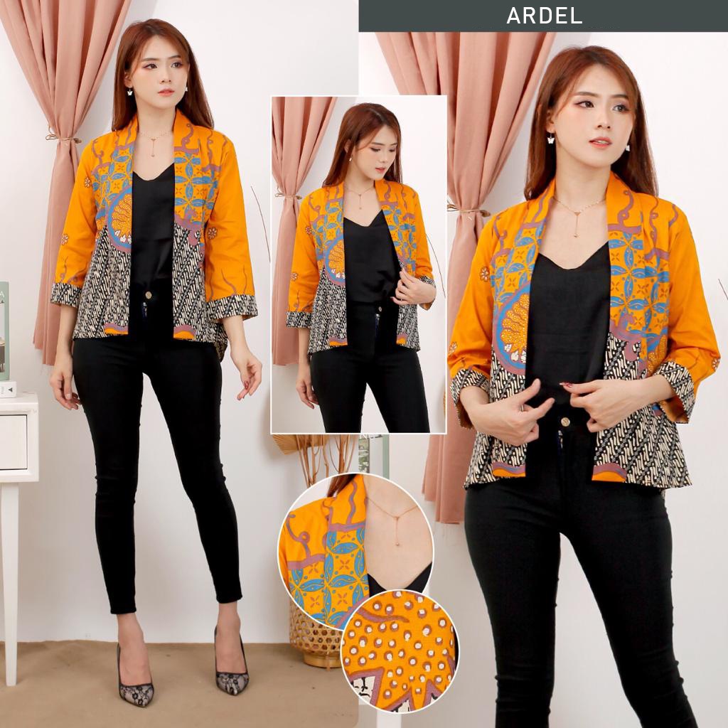 Ardel Blazer Batik Wanita Outer Batik Rompi Wanita Jaket Luaran Family Batik Couple Atasan Blouse Ba