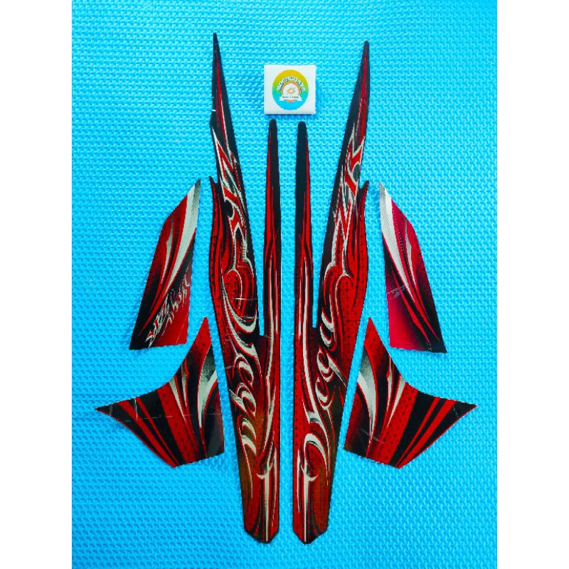 STRIPING VEGA ZR 2011MERAH HITAM STIKER MOTOR YAMAHA VEGA ZR TERBAIK