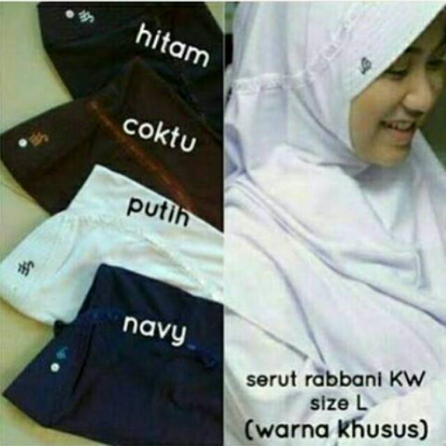 BERGO RABANI KW LIST LINGKAR KEPALA/BERGO ANAK SEKOLAH/ RABANI KAOS /JILBAB SEKOLAH /SD dan SMP