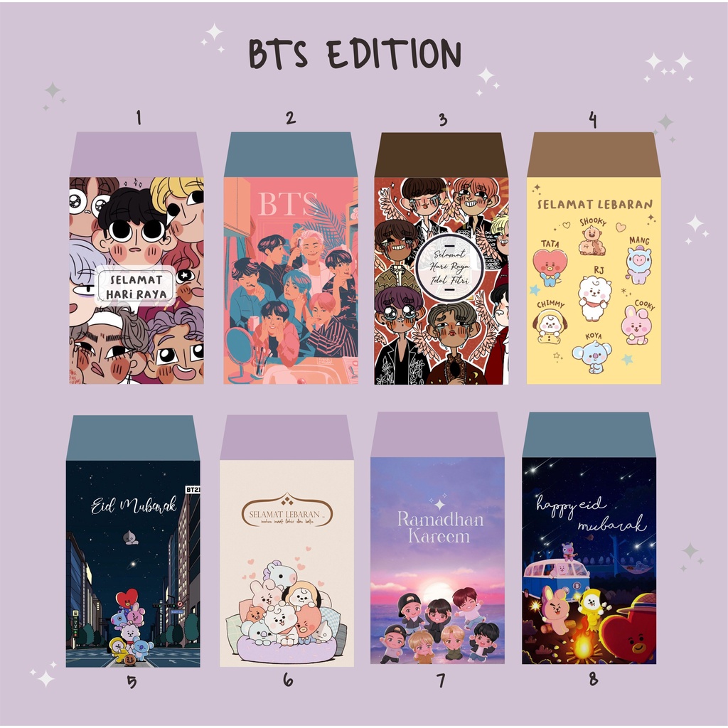 

(OPEN PO) AMPLOP LEBARAN THR BTS BT21 CUSTOM