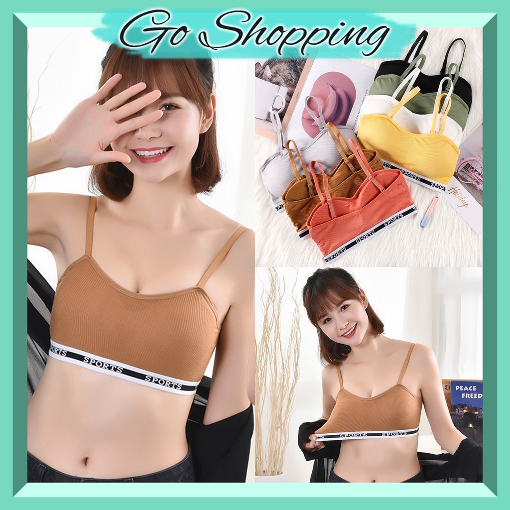 GO!BR855 BRA BH WANITA SPORTS TANPA KAWAT BAHAN HALUS PAKAIAN WANITA FASHION COD