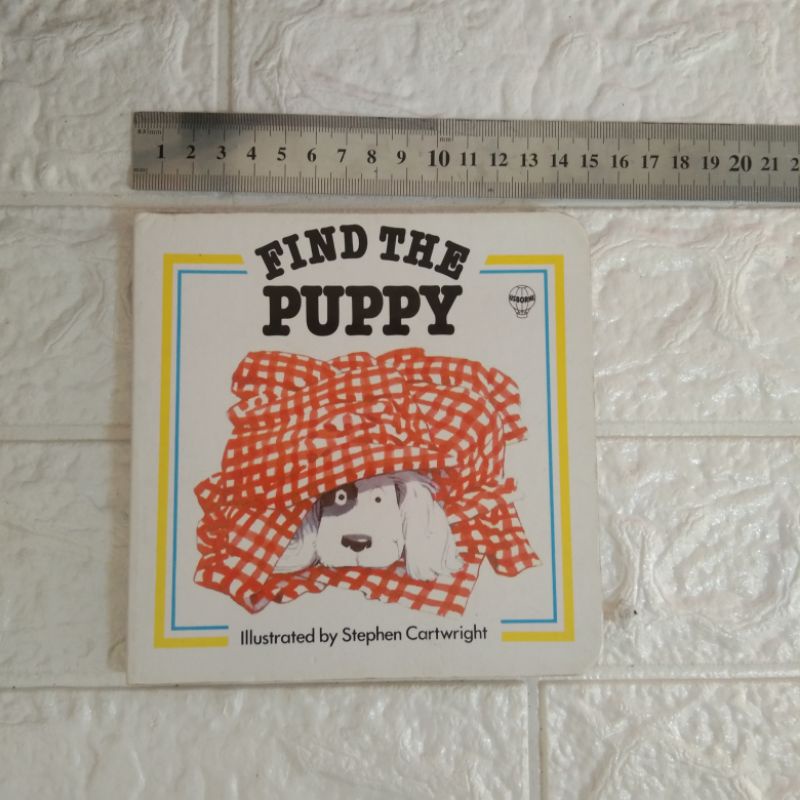 Buku anak boardbook preloved second bekas Usborne FIND THE PUPPY