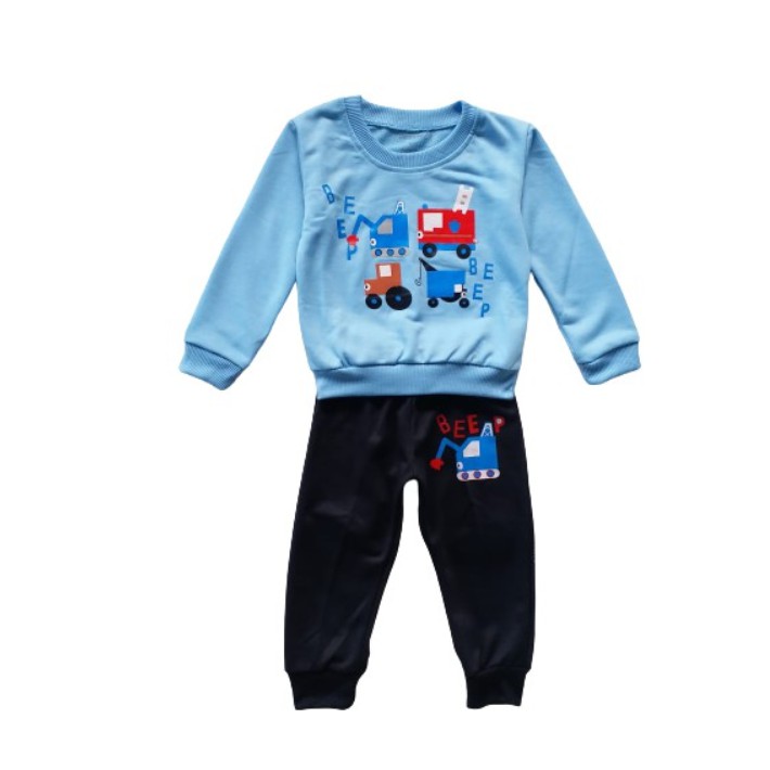 HappyOliver PASSWORD BEEP CAR Setelan Sweater 1 - 7 Tahun Baju Anak BerKualitas