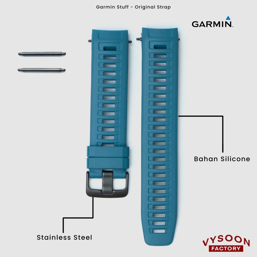 Strap Rubber Tali Karet Jam Smartwatch Garmin Instinct - Lakeside Blue