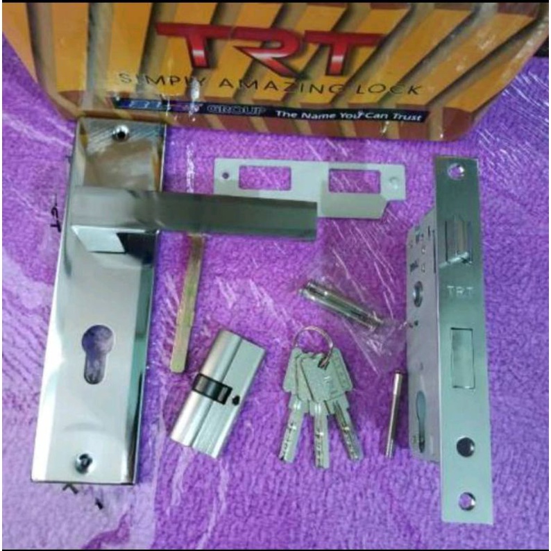Kunci Pintu Trontone T52 NP / Kunci Trontone T52 NP / Handle Pintu 20 cm Komplit / Kunci TRT T52 NP