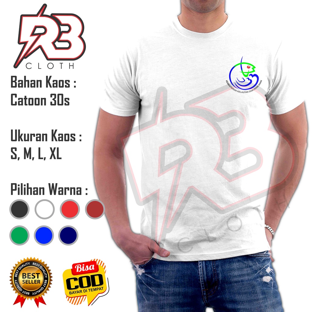 Baju Koas Kementerian Kelautan dan Perikanan Logo Kaos BUMN Kaos Unik Kaos Perusahaan Kualitas Distr