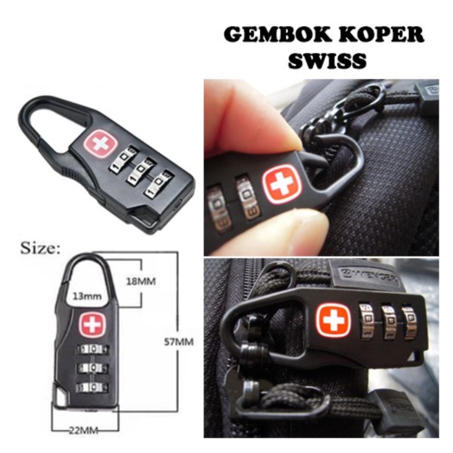 Trend-Gembok Koper Kode Angka Swiss Numeric Code For Koper Loker Tas Ransel Pengaman anti maling