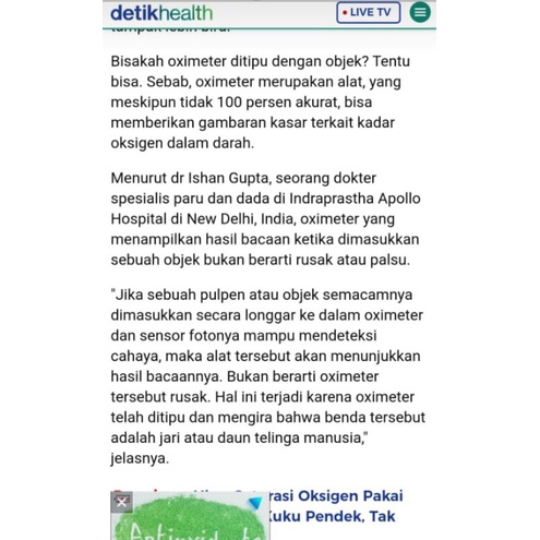 Oximeter Alat ukur detak jantung oksigen dalam darah (SpO2) oxymeter covid dengan cepat lewat jari