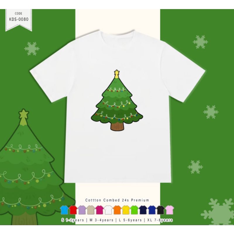 KAOS ANAK-ANAK EDISI NATAL POHON NATAL/KIDS T-SHIRT CHRISTMAS TREE