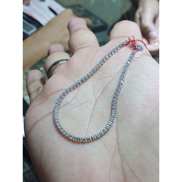 gelang listring matamata emas putih