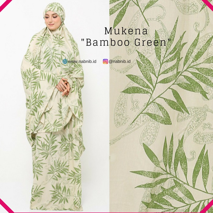 New Mukena Rayon / Mukena  / Mukena Cantik / Mukena Nabnib Bamb Green