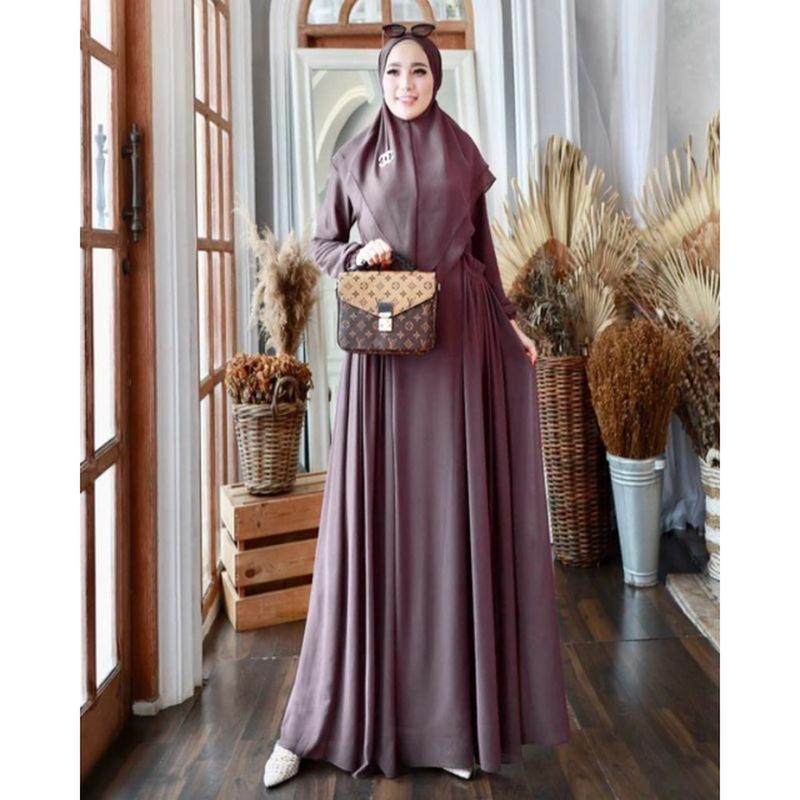 Baju Gamis Drees Stelan Pesta Lengan Panjang Wanita Remaja Dewasa Kekinian Premium Mewah Pakaian Set