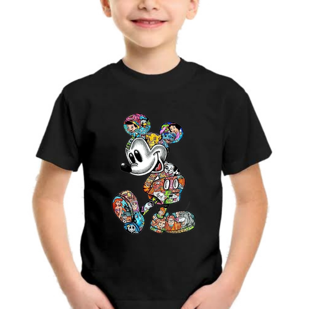 Clothing May - Kaos Karakter Mickey Mouse  Karakter Kaos Anak Koas Anak Karater Distro Kekinin T Shirt Tshirt T-Shirt Premium Murah