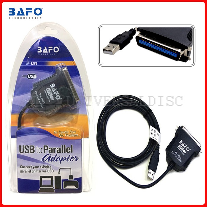 BAFO USB to Parallel Printer Adapter BF-1284 Original - Kabel USB Printer Bafo - Kabel printer Bafo