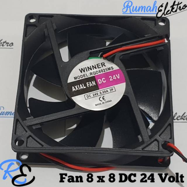 Fan Kipas DC 8 X 8cm 24 Volt