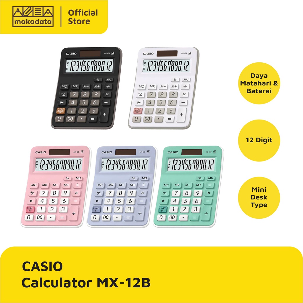 

CALCULATOR / KALKULATOR CASIO MX-12B WARNA MURAH