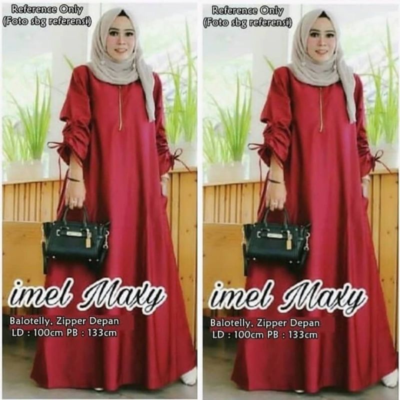 CUCI GUDANG !!! Imel Maxy -DRESS MUSLIM - fashion wanita - baju wanita - dress- gamis