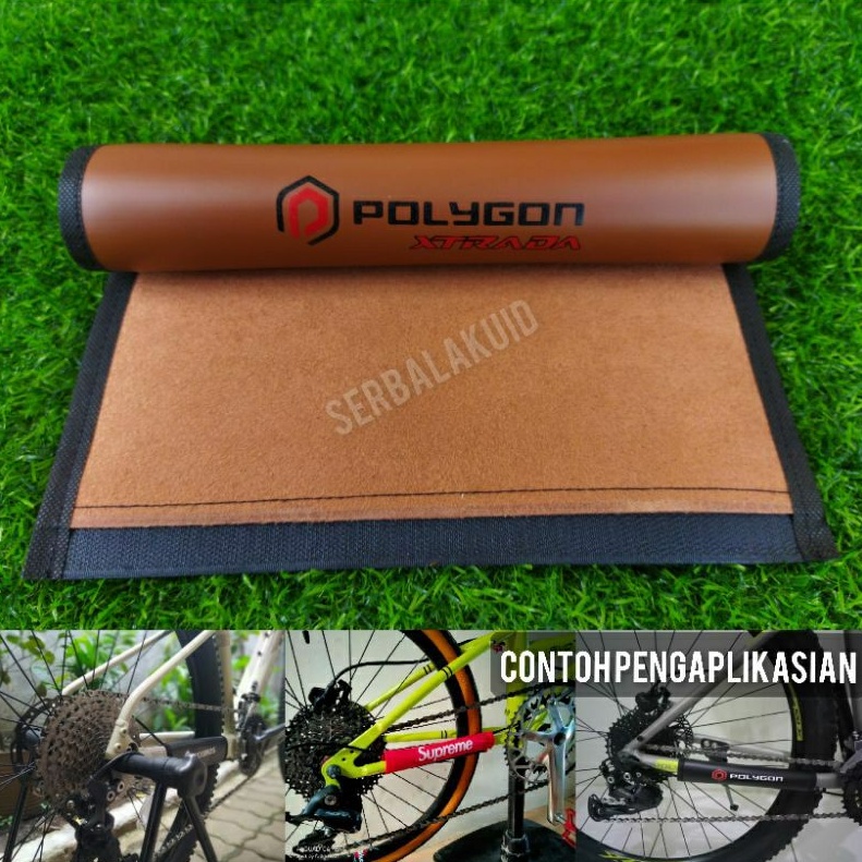 Aksesoris pelindung frame rantai sepeda POLYGON XTRADA MTB Road Bike Texture Kulit