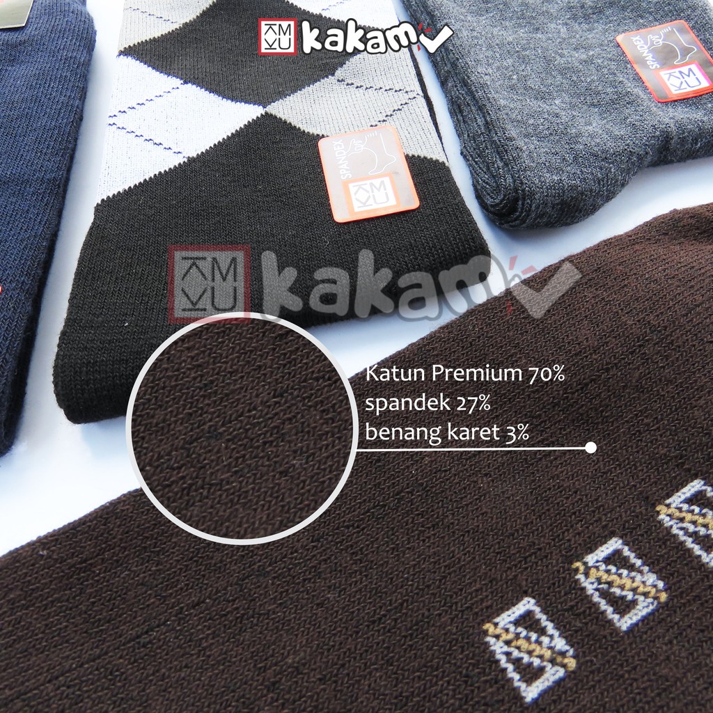 Kakamu Kaos Kaki Pria Murah /mansock motif premium Kaos Kaki Kantor Formal 2