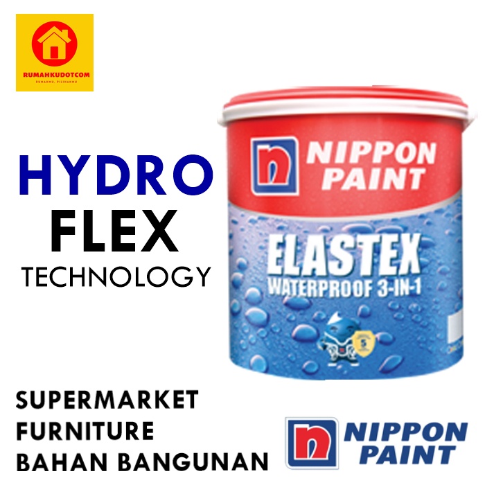 CAT TEMBOK NIPPON - NIPPON ELASTEX WARNA BEBAS 4KG - NIPPON