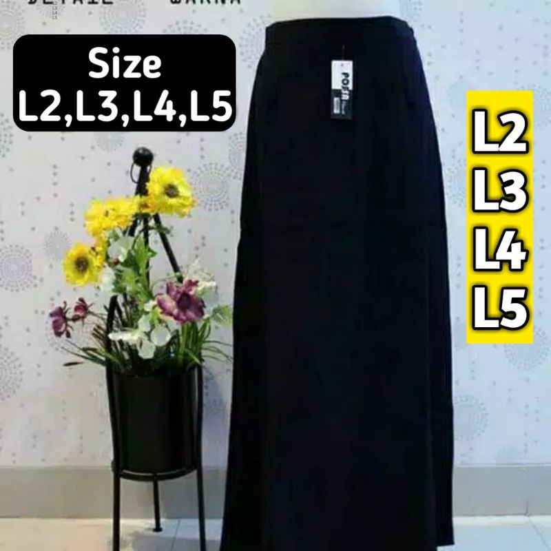 Rok formal hitam / rok kerja hitam / rok A hitam rok hitam jumbo