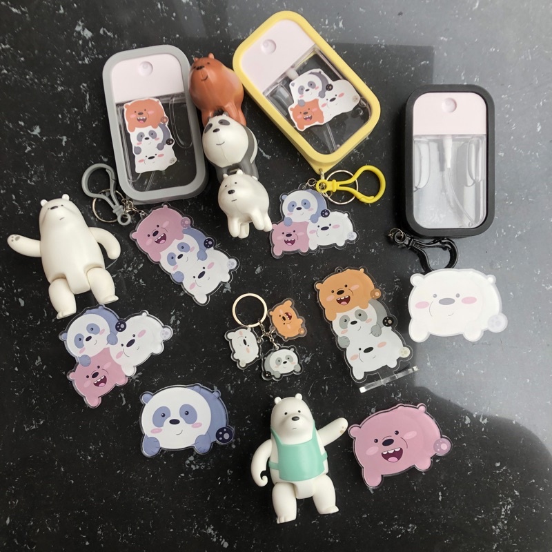 We Bare Bears Popsocket / Handsanitizer / Gantungan Kunci / Charm / Phone Holder WBB
