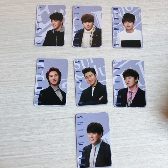 [RARE] Official Super Junior Heechul, Shindong, Eunhyuk, Siwon, Ryeowook, Kangin, Sungmin photocard