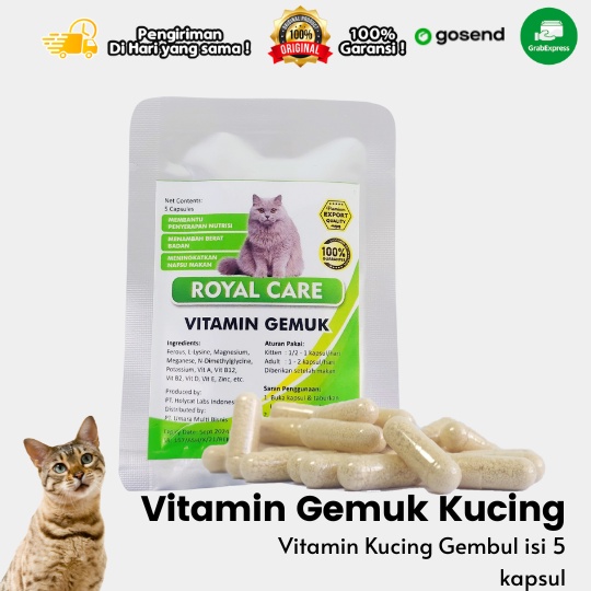 Royal Care Vitamin Kucing Penambah Nafsu Makan isi 5 Kapsul