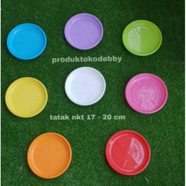 Tatakan Pot  Warna  Warni  kecil  NKT 17 cm Shopee Indonesia