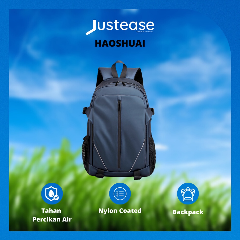 HAOSHUAI 3401 Tas Ransel Pria Tas Laptop Pria Waterproof Original Justease