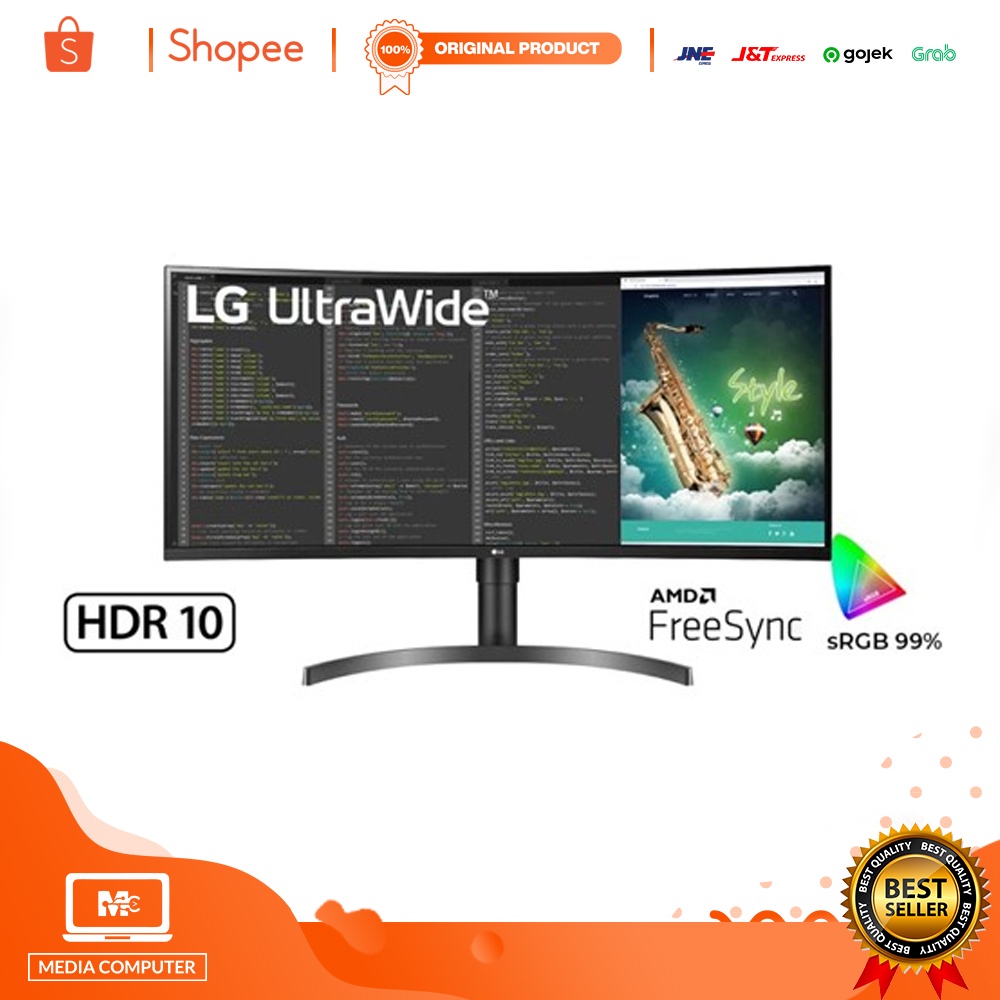 Jual Monitor LG 35WN75C-B / LED LG 35WN75C B HDR10 100Hz 5Ms Type C ...