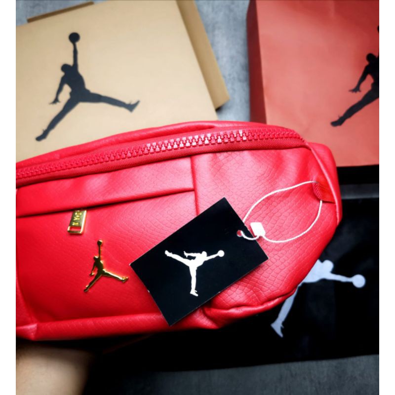 Jordan Waist Bag Regal Red full set 