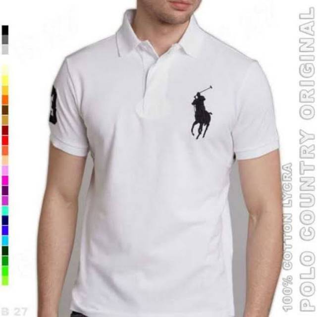 kaos Polotshirt / kaos kerah wangki distro pria Big kuda Kaos POLO WANGKI LOGO POLO