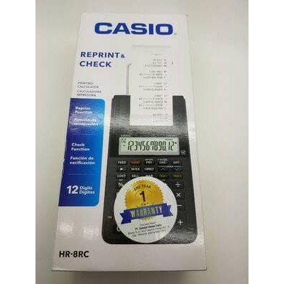 

PAKET CASIO HR-8RC + BATERAI KALKULATOR / CALCULATOR PRINTING HR 8 RC ORIGINAL