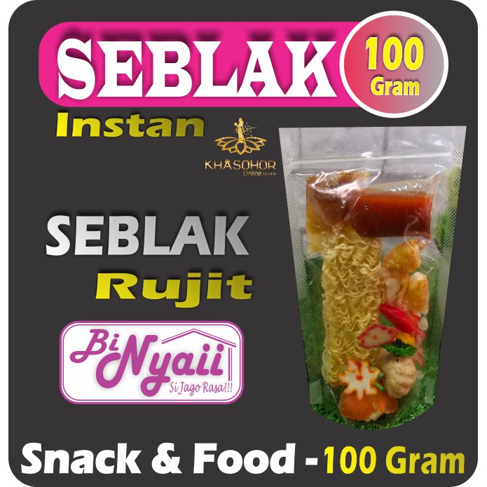 

SEBLAK INSTANT RUJIT SUPER PEDAS 100 GRAM - SEBELAK BI NYAI SI JAGO RASA