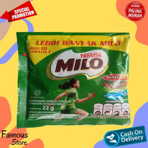 

[Distributor Agen Susu] Susu Milo Bubuk 22gram 1sachet / 5 sachets Susu bubuk anak Dancow