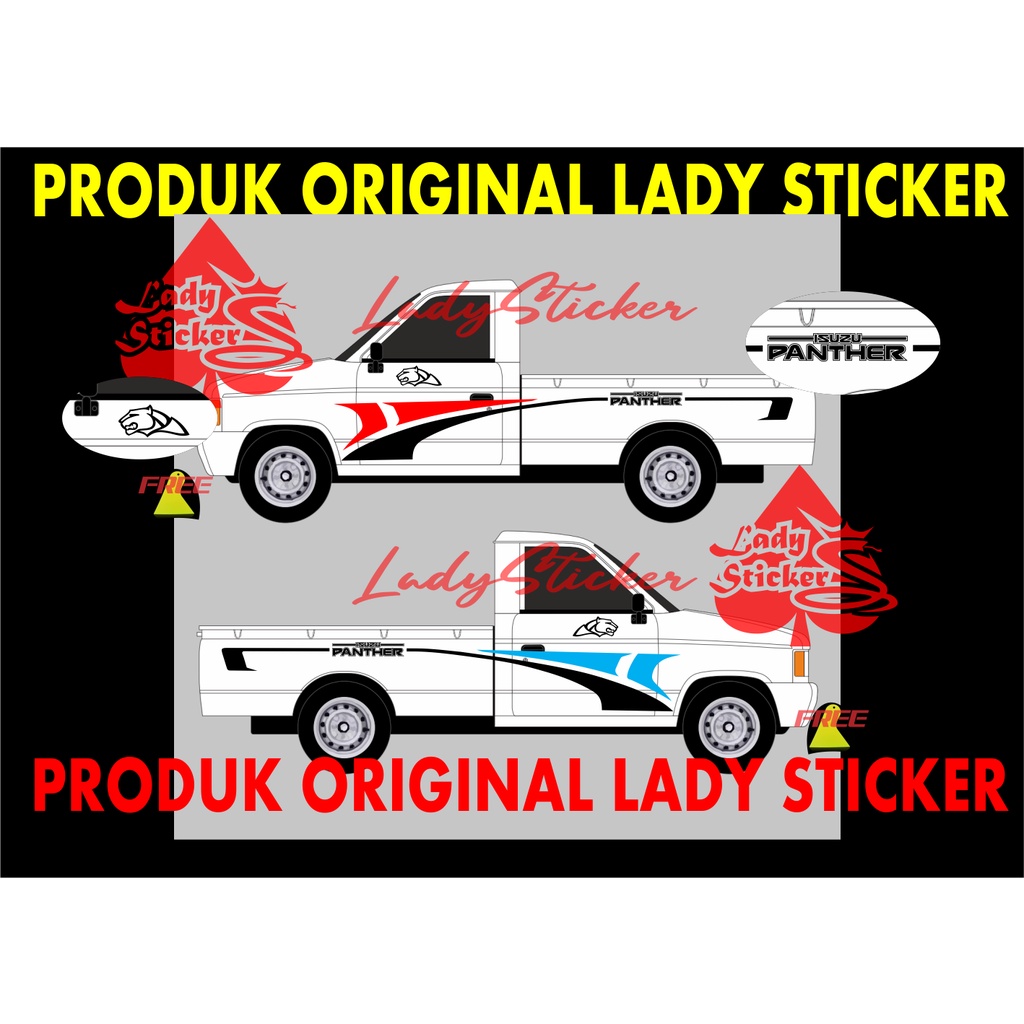 STICKER STIKER MOBIL PICK UP PANTHER STIKER BODI MOBIL PICKUP ISUZU PANTHER TERLARIS