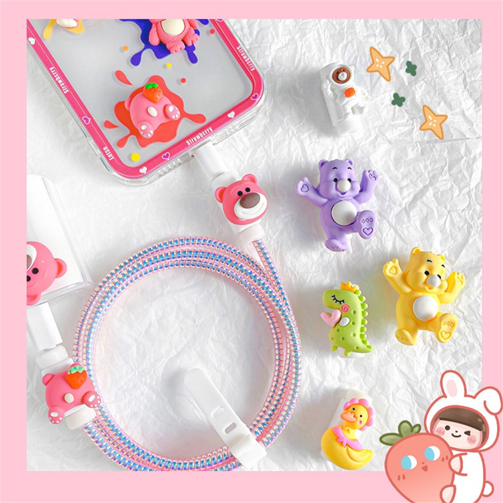 Pelindung Kabel Data / Charger Handphone Android Universal Motif Kartun Lucu
