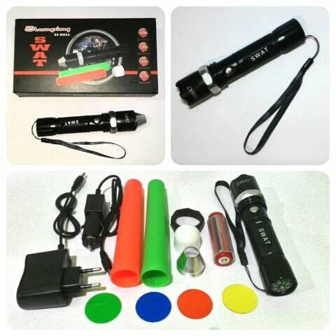 Senter Led Super Terang / Senter Swat Led / Senter police swat LED Super Terang sx-8008 shuangxiong [QTOP.ID]