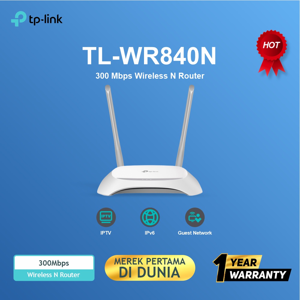 TP-LINK TL-WR840N 300Mbps Wireless Router original murah Garansi Resmi router tp link