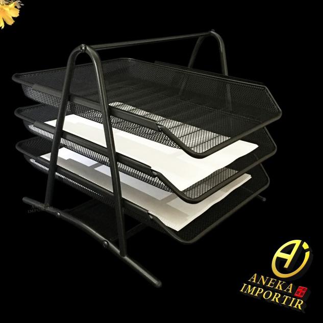

✦ Rak Kertas Dokumen Surat 3 Susun / Paper Document Letter Tray 3 Tier ◘
