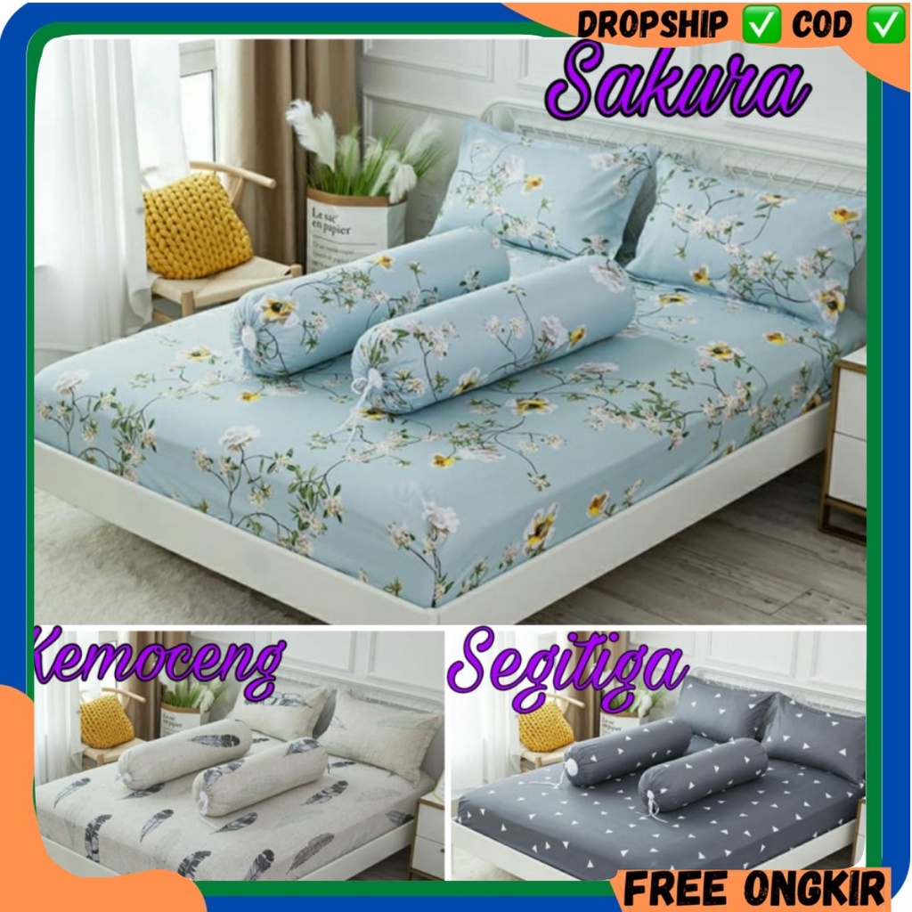 Sprei import set 5pc (1 sprei,2 sarban,2 sargul)